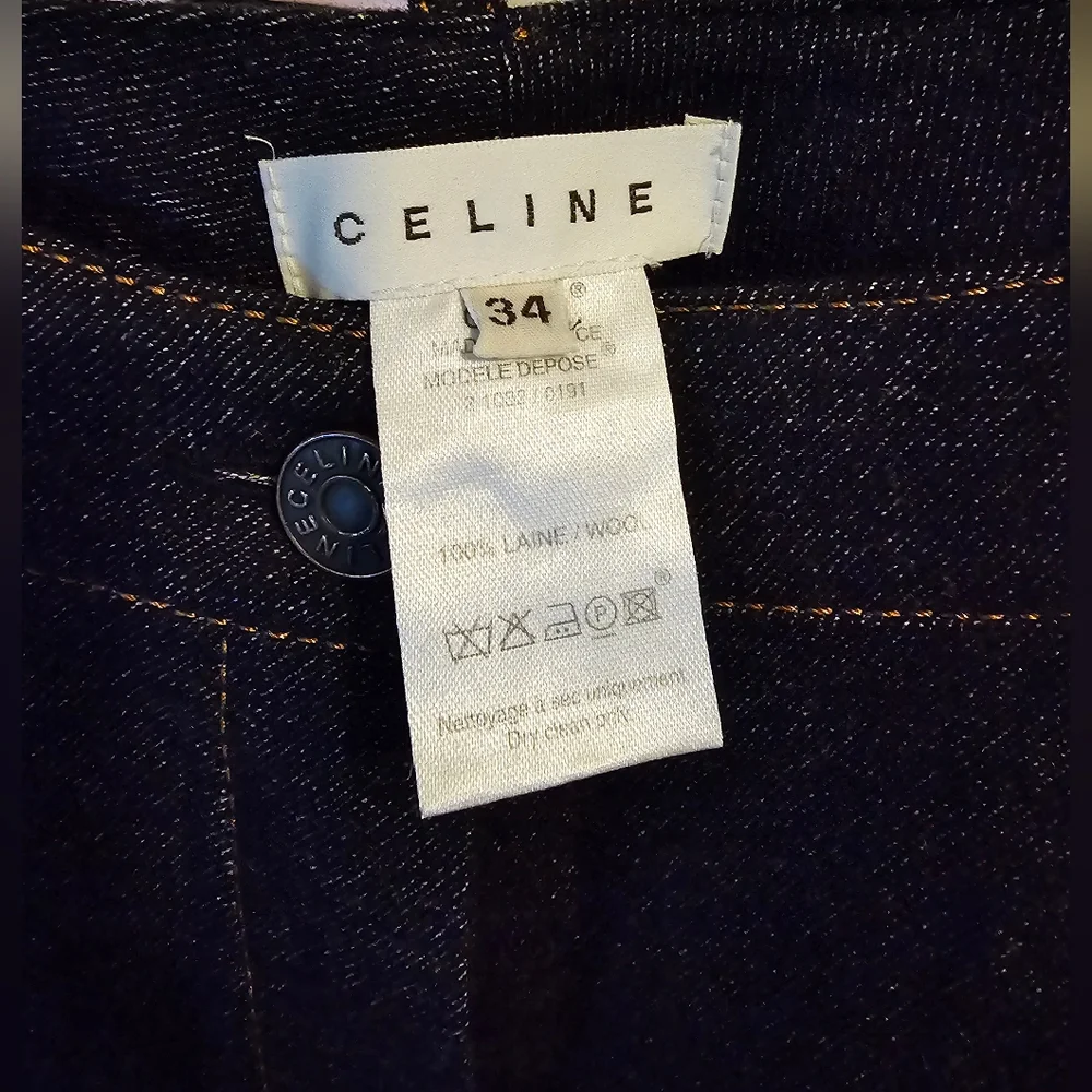 EUC Celine Wool Triomphe Flare Pants 34! - Picture 9 of 12